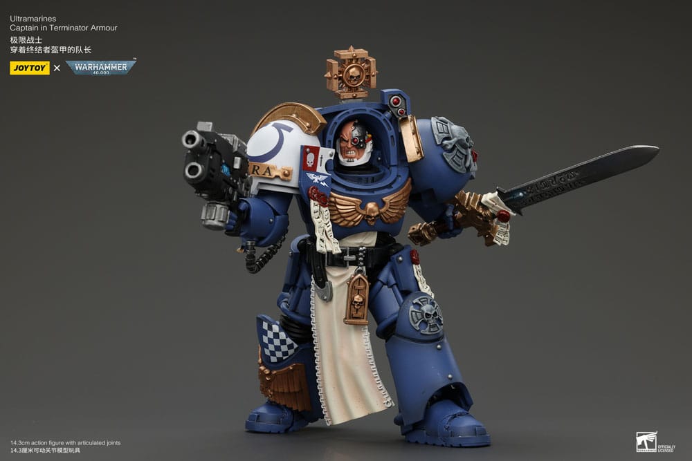 Warhammer 40k Actionfigur 1/18 Ultramarines Captain In Terminator Armour 14 cm