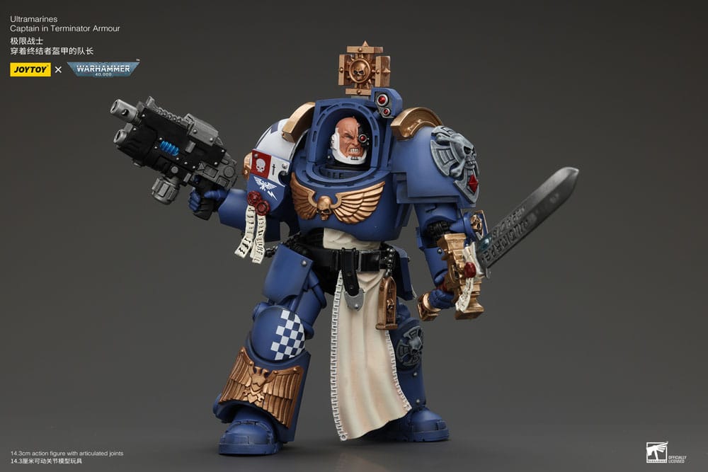 Warhammer 40k Actionfigur 1/18 Ultramarines Captain In Terminator Armour 14 cm
