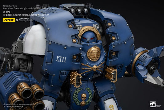 Warhammer The Horus Heresy Actionfigur 1/18 Ultramarines Leviathan Dreadnought with Cyclonic Melta Lance And Siege Claws 29 cm