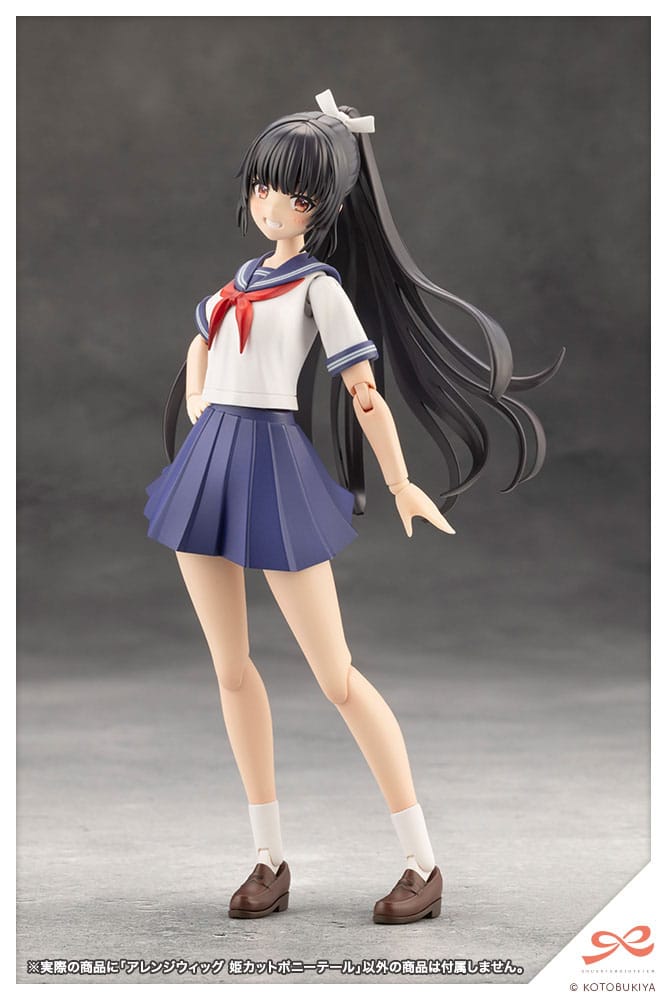 Sousai Shojo Teien Zubehör Set für Actionfiguren Arranged Wigs Hime Cut Pony Tail