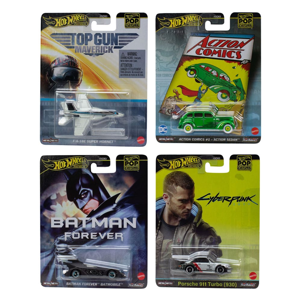 Hot Wheels Premium Diecast Fahrzeuge 1/64 Pop Culture 979F Sortiment (10)
