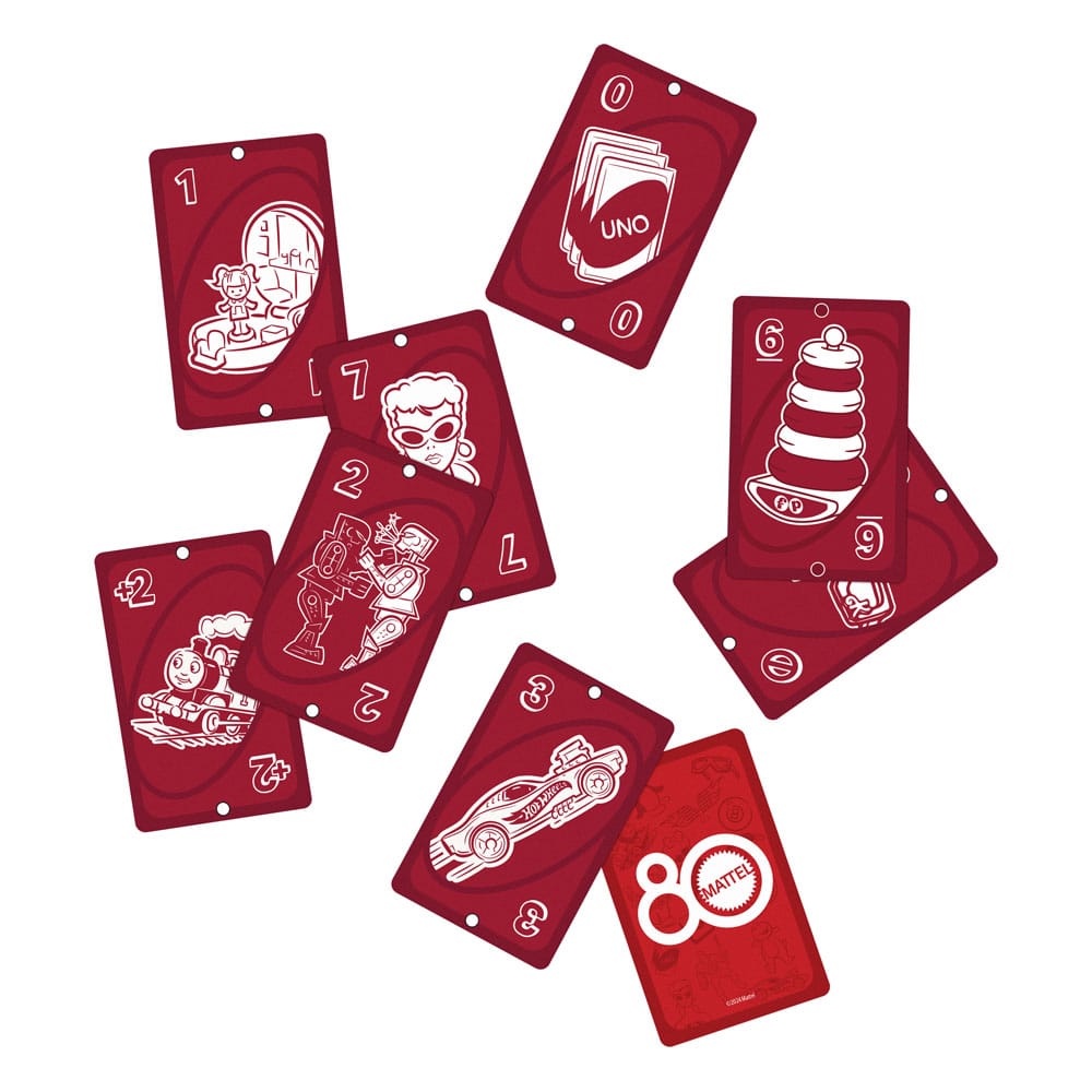 Mattel 80th Anniversary UNO Kartenspiel Ruby Red