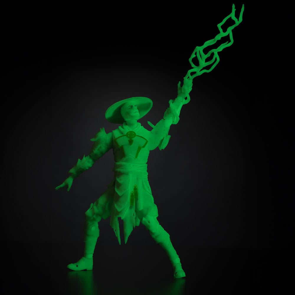 Mortal Kombat Actionfigur Glow in the Dark Edition Raiden (Gold Label) 18 cm