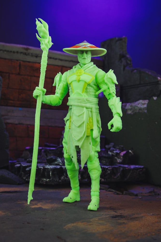 Mortal Kombat Actionfigur Glow in the Dark Edition Raiden (Gold Label) 18 cm
