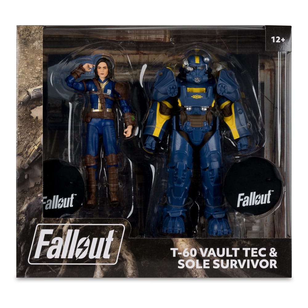 Fallout 4 Statuen 2er-Pack T-60 Vault Tec & Sole Survivor 18 cm