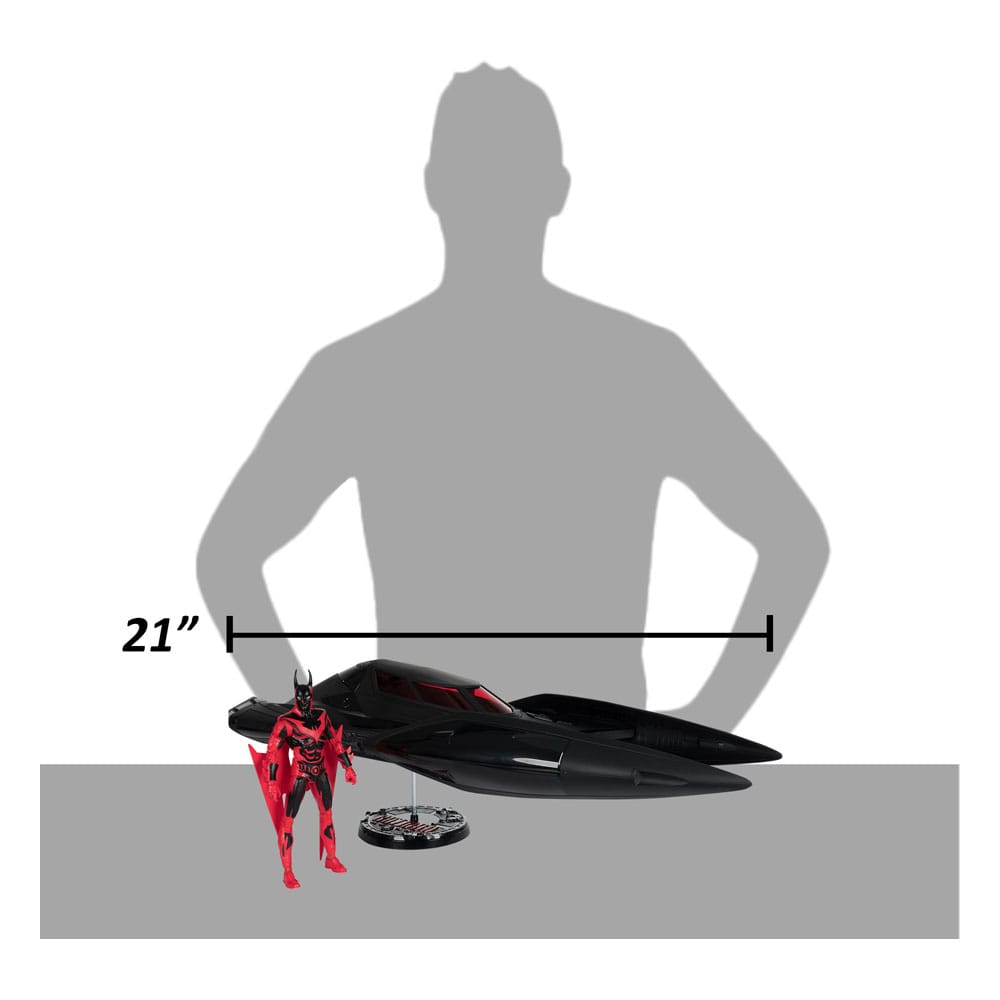 Batman Beyond DC Multiverse Actionfigur mit Fahrzeug Batman & The Batmobile (Gold Label) 53 cm