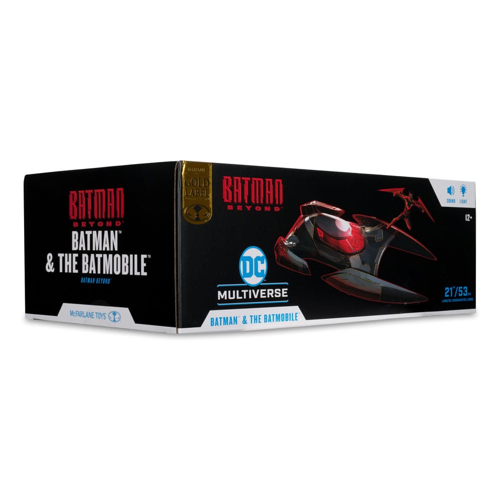 Batman Beyond DC Multiverse Actionfigur mit Fahrzeug Batman & The Batmobile (Gold Label) 53 cm