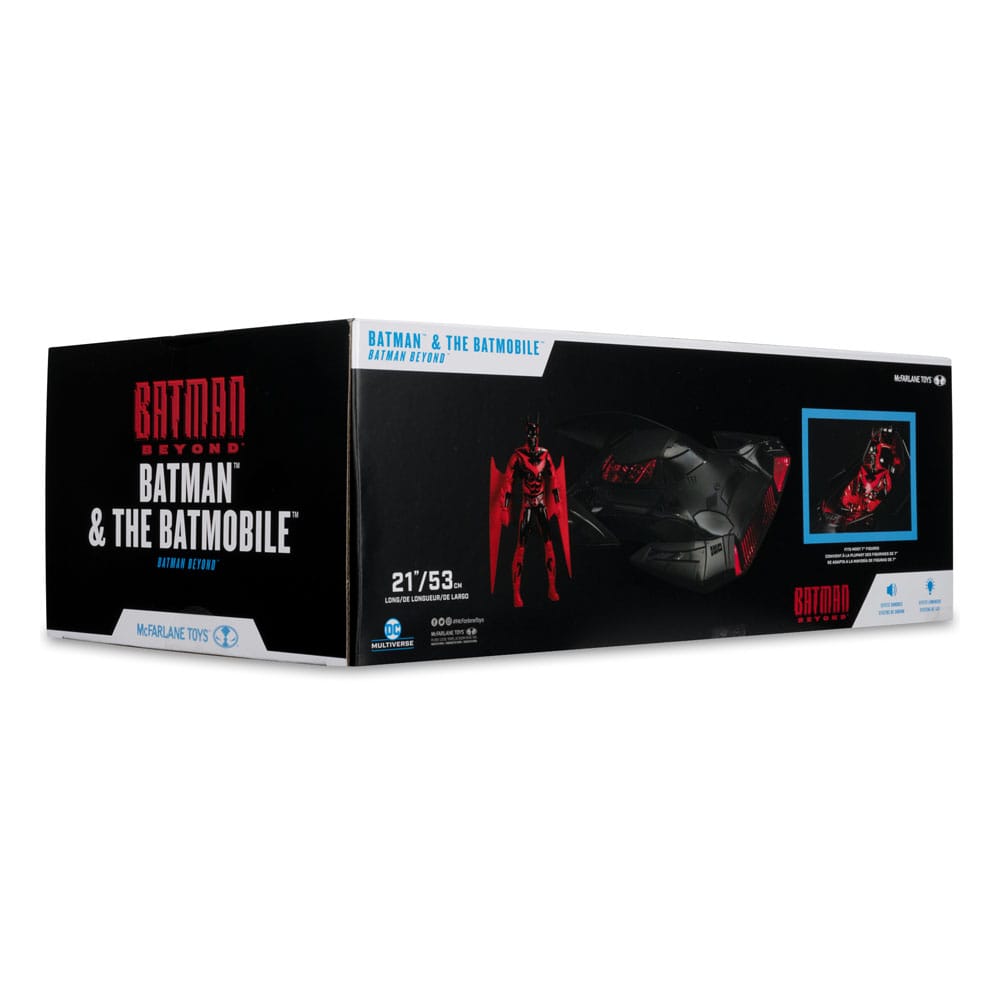 Batman Beyond DC Multiverse Actionfigur mit Fahrzeug Batman & The Batmobile (Gold Label) 53 cm