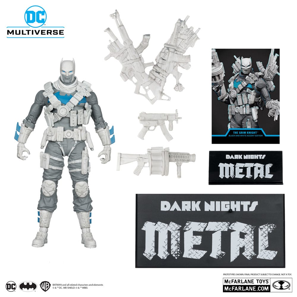 DC Multiverse Actionfigur The Grim Knight (Dark Nights Metal) (Black & White Accent Edition) (Gold Label) 18 cm