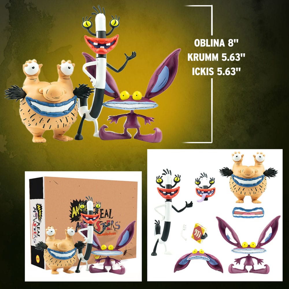 Aaahh!!! Monster PVC Figuren 3er-Pack Ickis, Oblina & Krumm