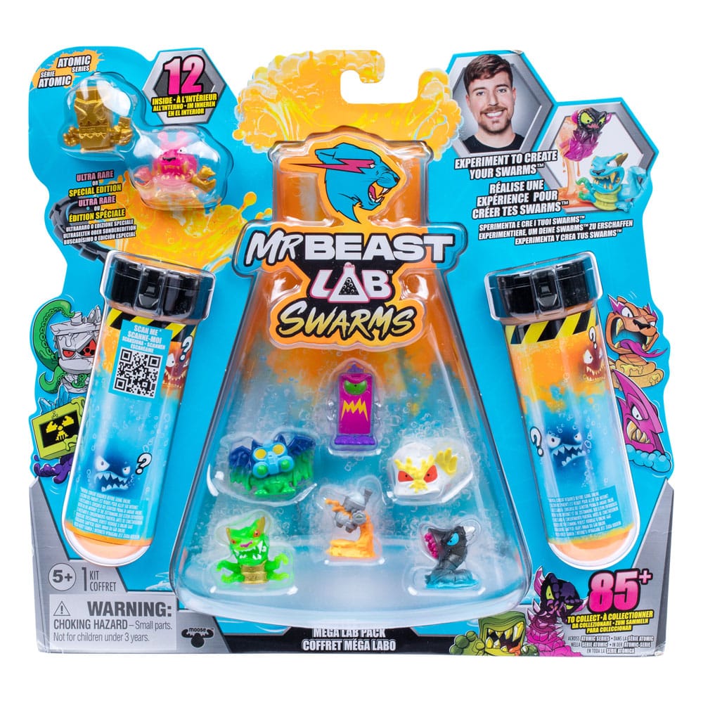 Mr. Beast Lab Swarms Minifiguren 12er-Pack Mega Lab 4 3 cm Sortiment (4)