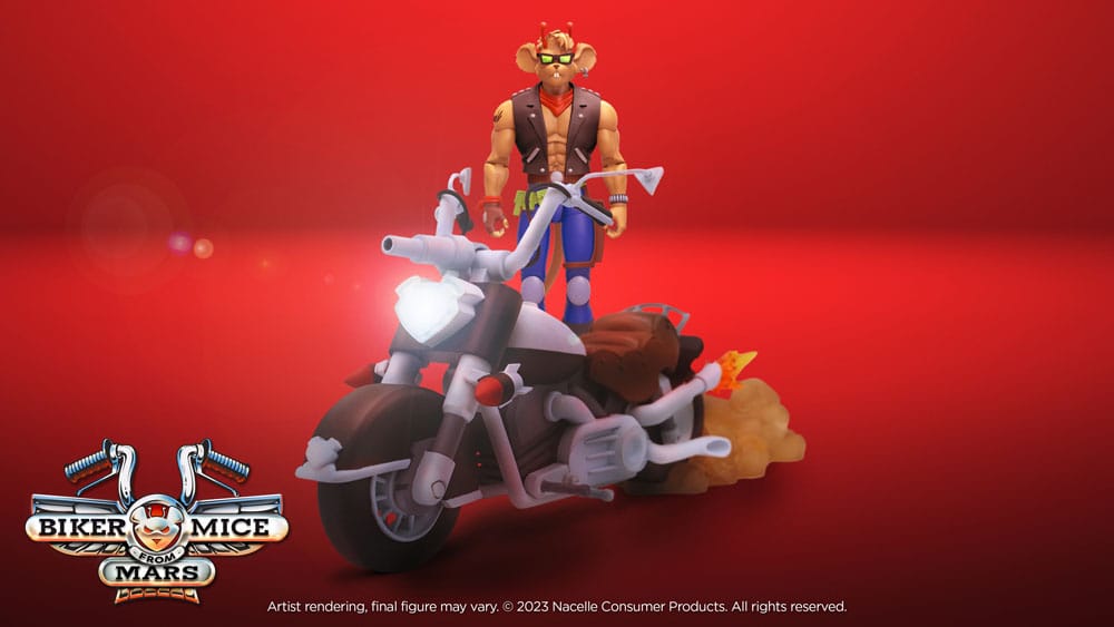 Biker Mice From Mars Fahrzeug Throttle's Martian Monster Bike 23 cm