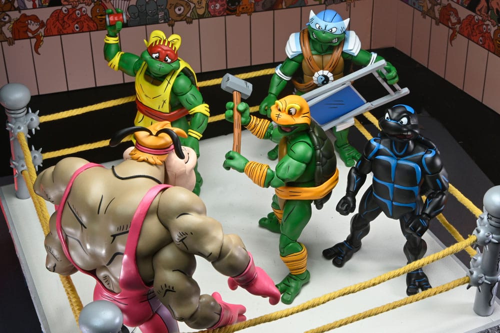 Teenage Mutant Ninja Turtles (Archie Comics) Actionfiguren 4er-Pack Stump Wrestling Turtles 18 cm