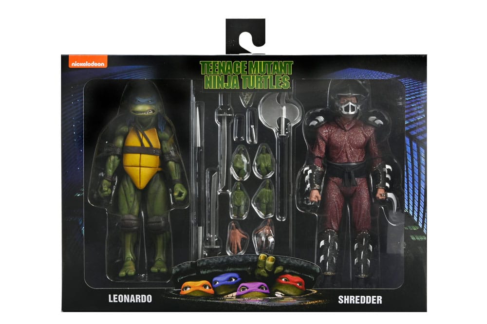 Teenage Mutant Ninja Turtles (1990 Movie) Actionfigur Roof Top Battle Shredder vs Leo 18 cm