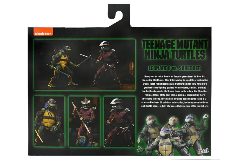 Teenage Mutant Ninja Turtles (1990 Movie) Actionfigur Roof Top Battle Shredder vs Leo 18 cm
