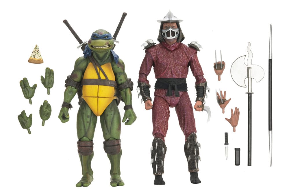 Teenage Mutant Ninja Turtles (1990 Movie) Actionfigur Roof Top Battle Shredder vs Leo 18 cm