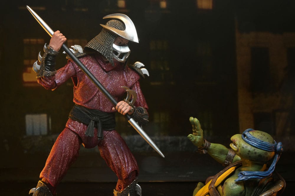 Teenage Mutant Ninja Turtles (1990 Movie) Actionfigur Roof Top Battle Shredder vs Leo 18 cm