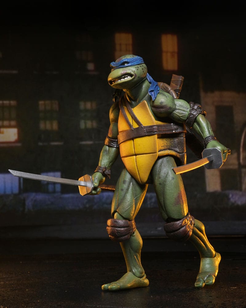 Teenage Mutant Ninja Turtles (1990 Movie) Actionfigur Roof Top Battle Shredder vs Leo 18 cm