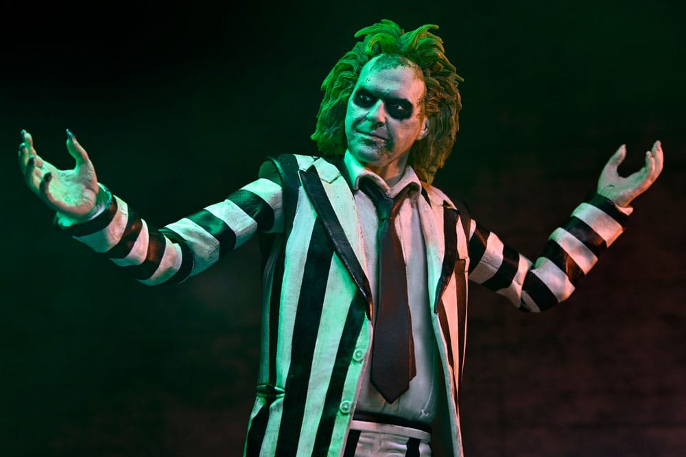 Beetlejuice Beetlejuice Actionfigur 7 Scale Ultimate Striped Suit Beetlejuice 18 cm