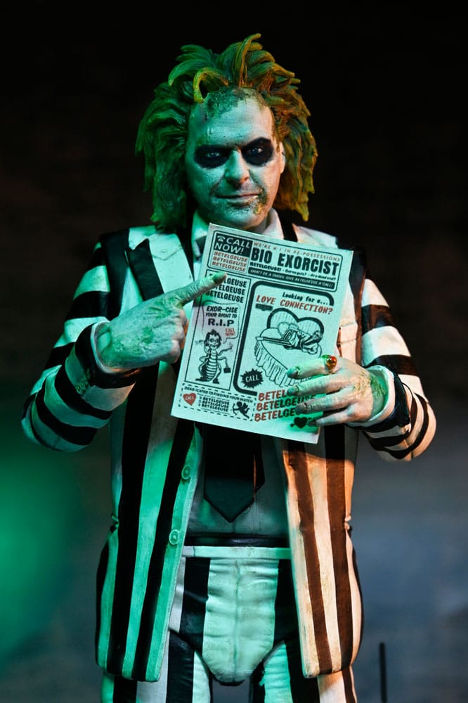 Beetlejuice Beetlejuice Actionfigur 7 Scale Ultimate Striped Suit Beetlejuice 18 cm