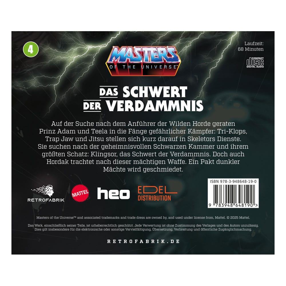 Masters of the Universe Hörspiel-CD Folge 4: Das Schwert der Verdammnis *Deutsche Version*
