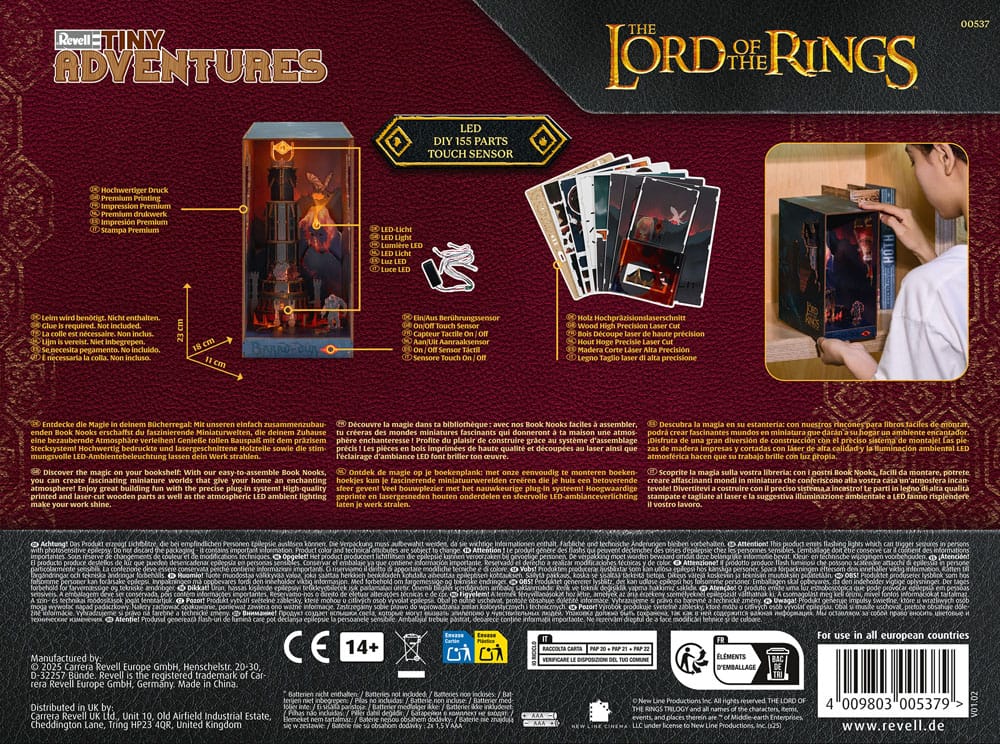 Der Herr der Ringe Tiny Adventures Book Nook Mini-Diorama Barad-Dûr 23 cm