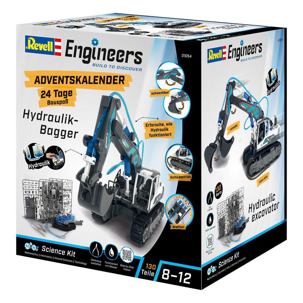 Revell Engineers Adventskalender Hydraulik-Bagger Modellbausatz