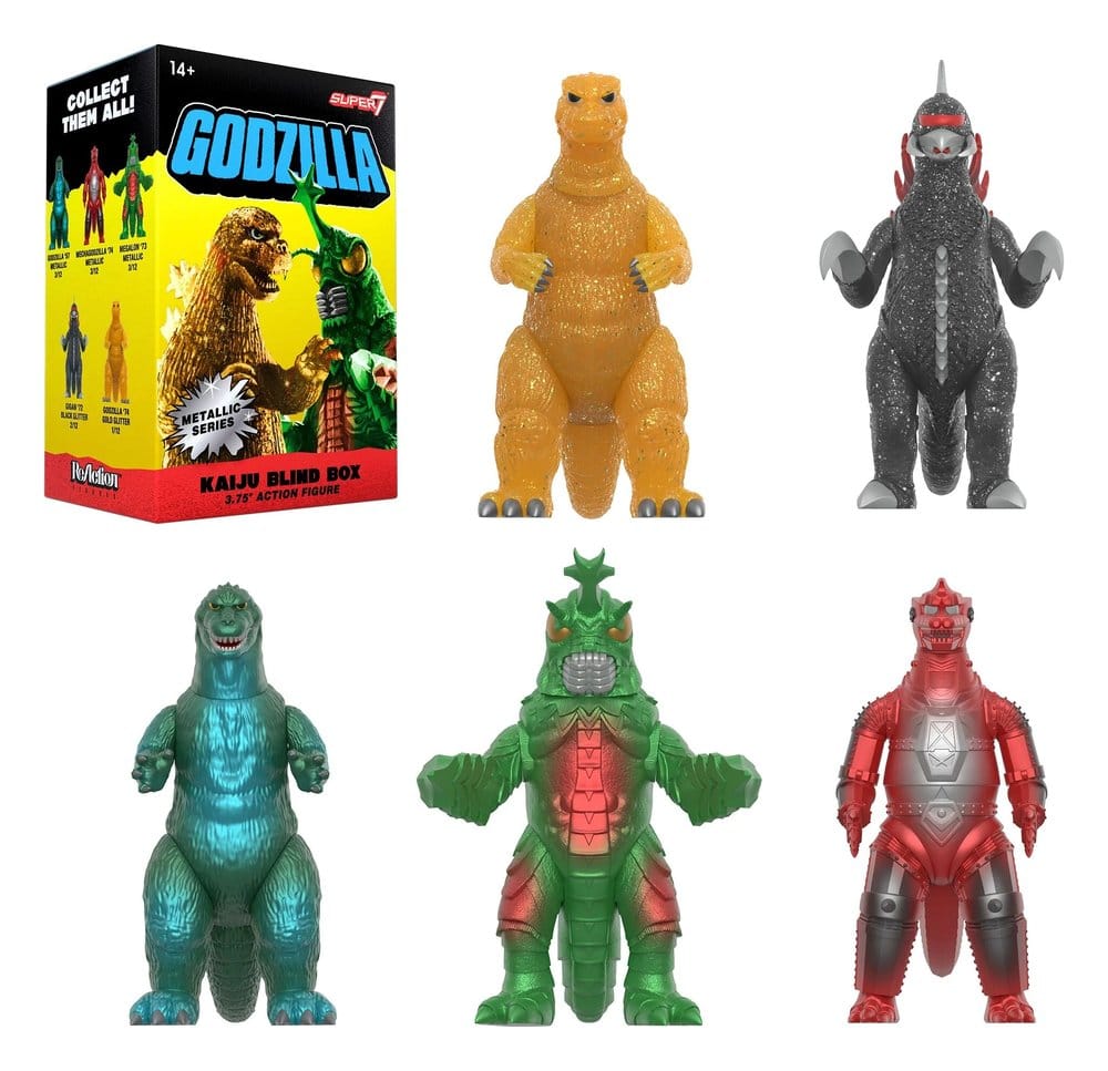 Godzilla Toho (Metallic) Actionfigur Blind Box Wave 5 Display (12)