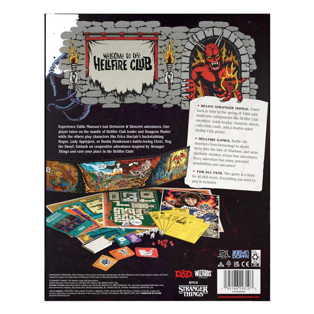 Dungeons & Dragons Brettspiel Stranger Things: Welcome to the Hellfire Club englisch