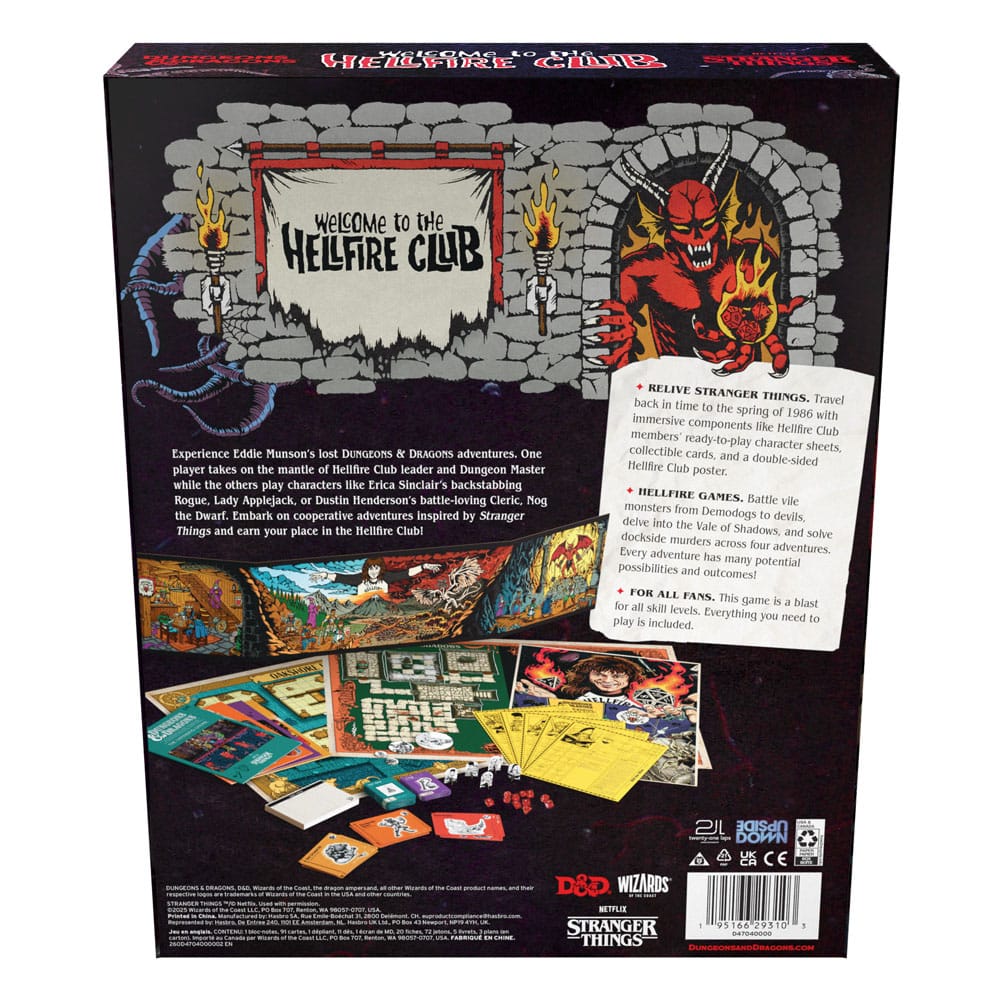 Dungeons & Dragons Brettspiel Stranger Things: Welcome to the Hellfire Club englisch
