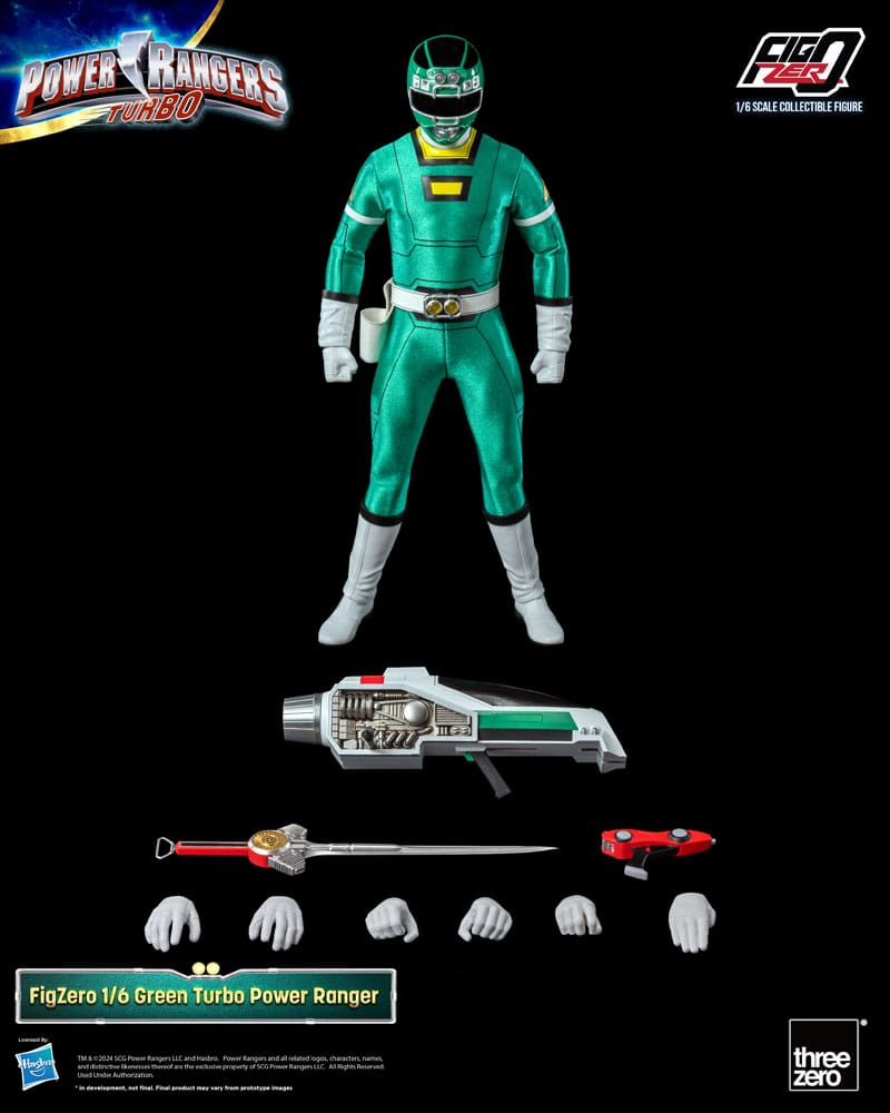 Power Rangers Turbo FigZero Actionfigur 1/6 Green Turbo Power Ranger 30 cm