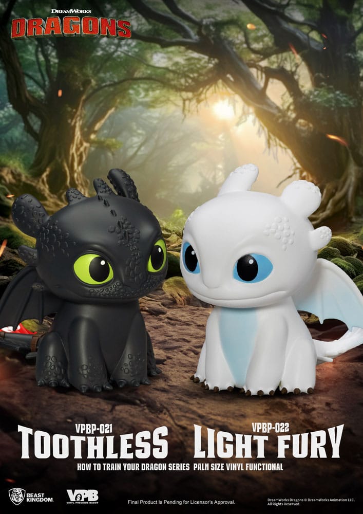 Drachenzähmen leicht gemacht Piggy Vinyl Spardose Light Fury 12 cm