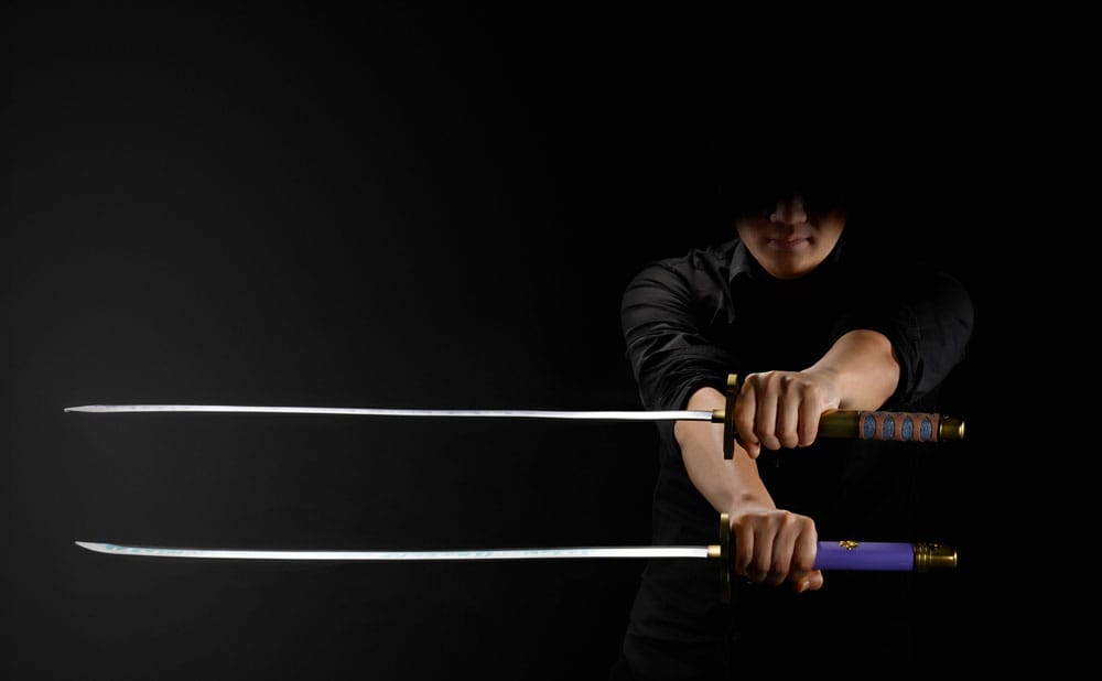 One Piece Proplica Repliken 1/1 Roronoa Zoro Three Sword Style Schwerter Set 95 cm