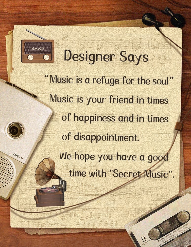 Book Nook The Secret Rhythm 23 x 11 cm