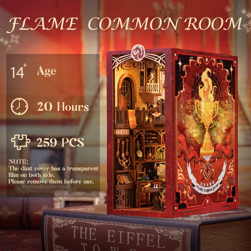 Book Nook Flame Common Room 23 x 11 cm