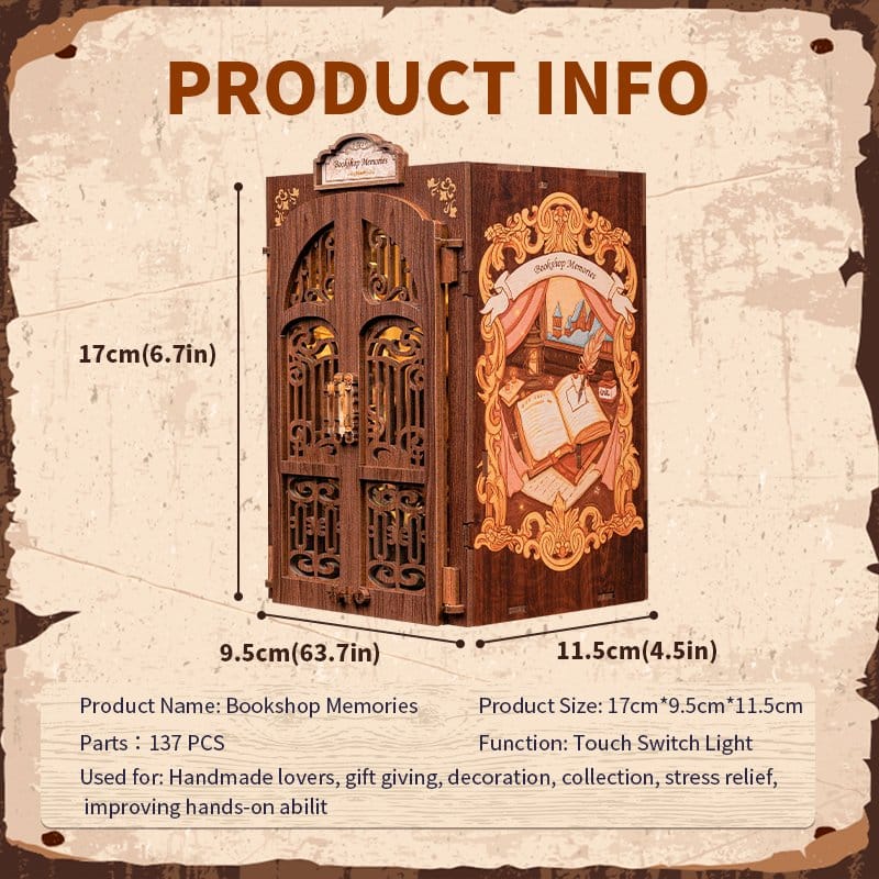 Book Nook Bookshop Memories 17 x 10 cm