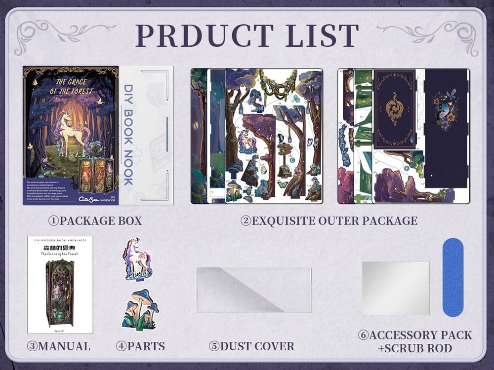 Book Nook The Grace of Forest 22 x 8 cm