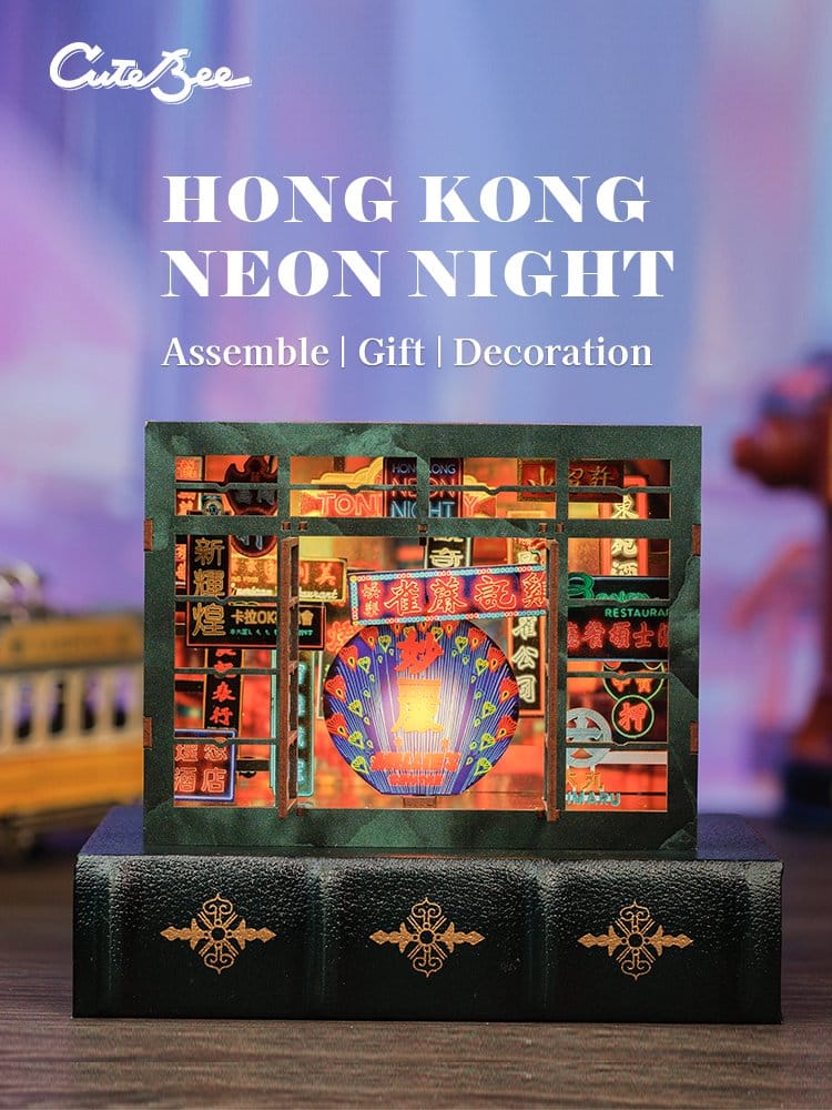 Book Nook Hong Kong Neon Light 13 x 17 cm