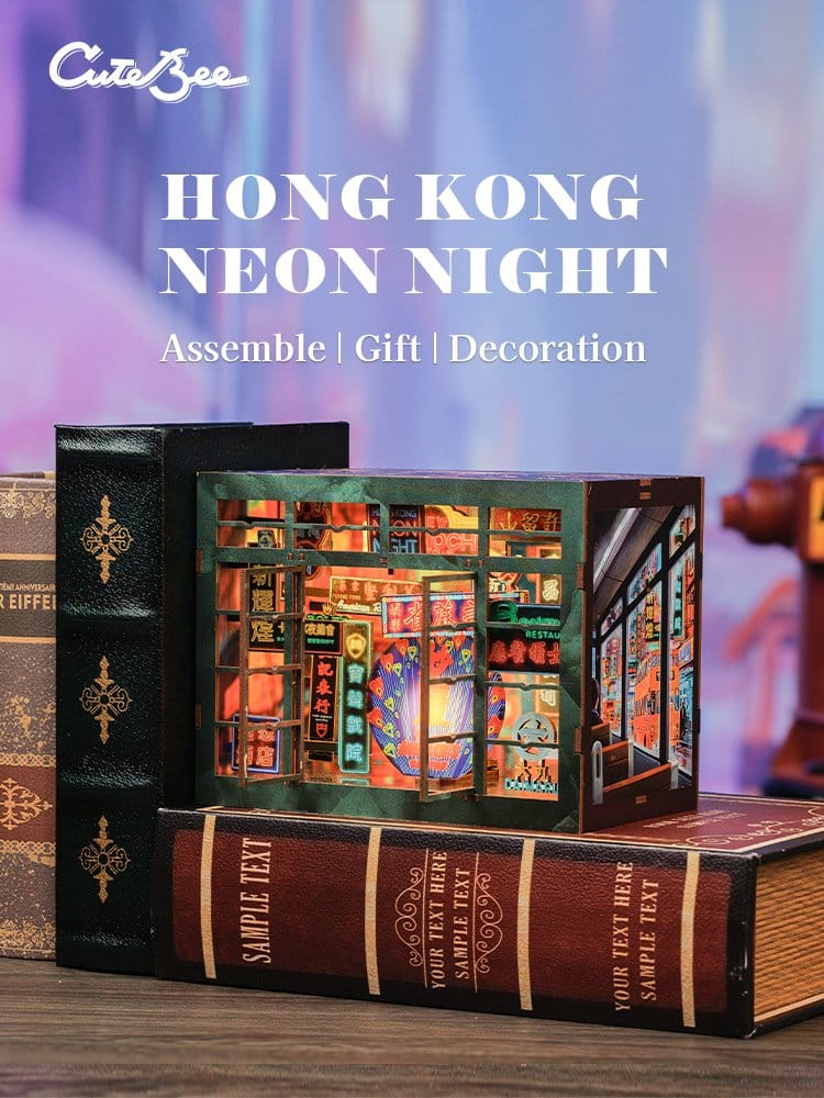 Book Nook Hong Kong Neon Light 13 x 17 cm