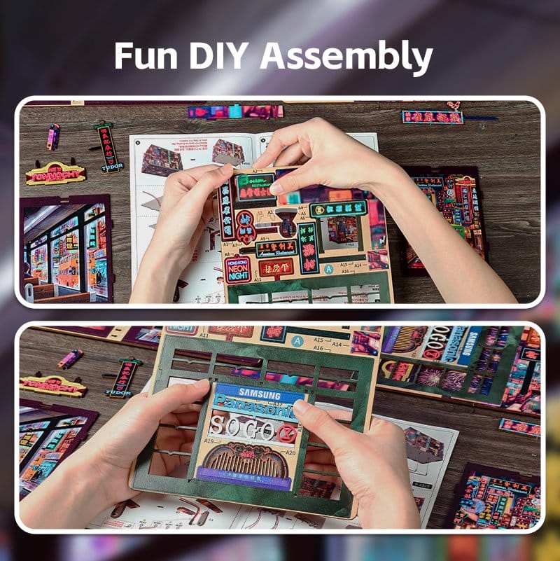 Book Nook Hong Kong Neon Light 13 x 17 cm