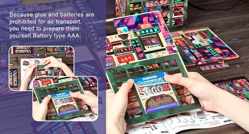 Book Nook Hong Kong Neon Light 13 x 17 cm