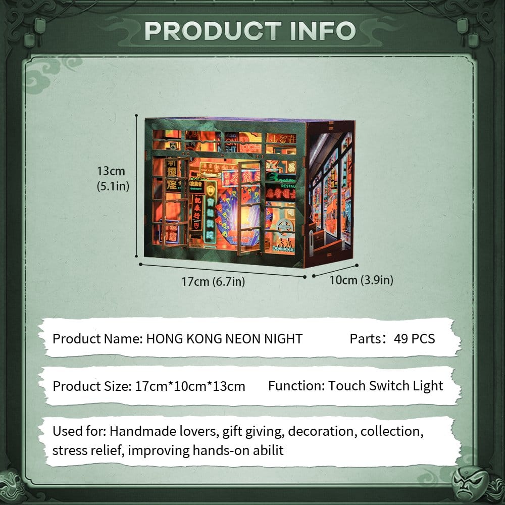 Book Nook Hong Kong Neon Light 13 x 17 cm