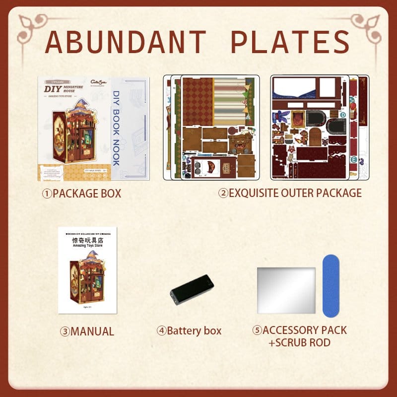 Book Nook Amazing Toy Store 17 x 12 cm