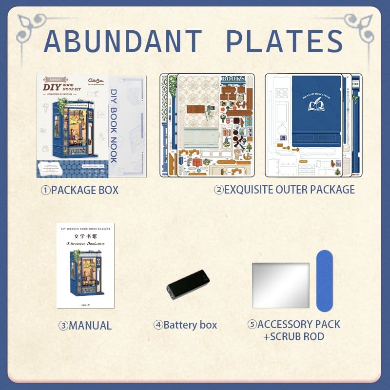 Book Nook Literature Bookstore 17 x 12 cm