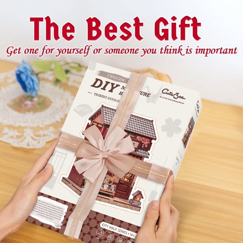 Miniature House Model Kit Tsukino Eogi-dou 19 x 14 cm