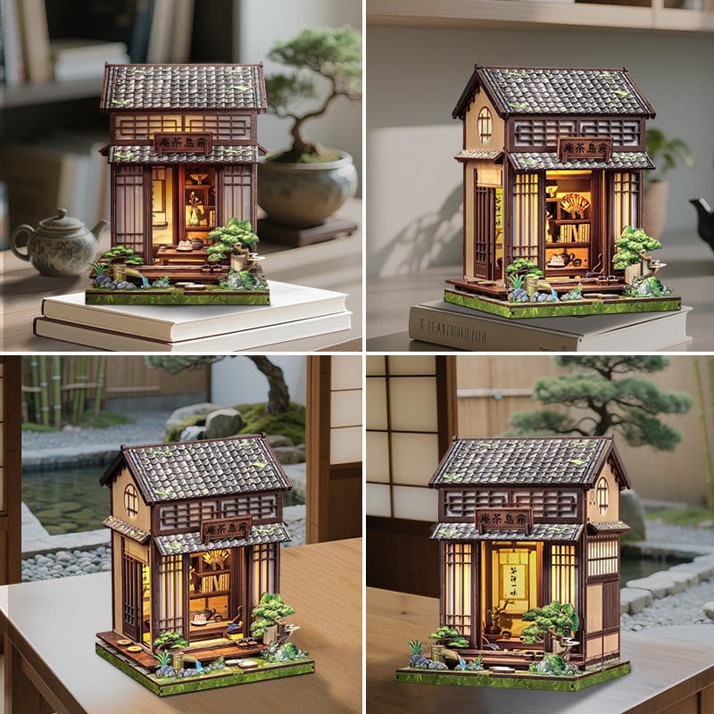 Miniature House Model Kit Kirishima Cha-an 19 x 14 cm