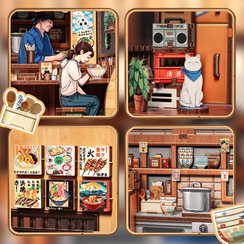Miniature House Model Kit Oishii Kyoto 22 x 13 cm