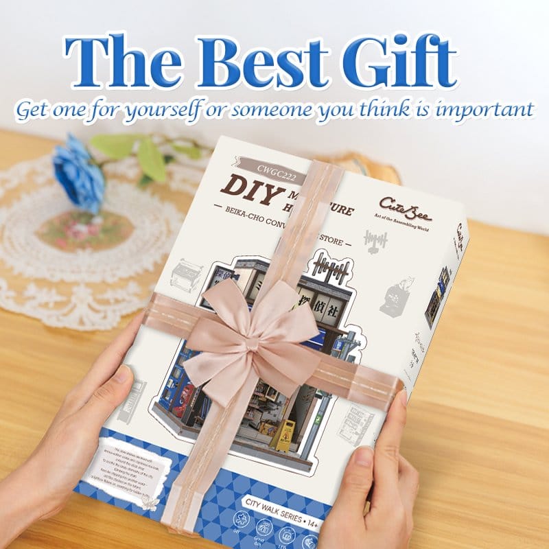 Miniature House Model Kit Beika-cho Convenience Store 22 x 15 cm