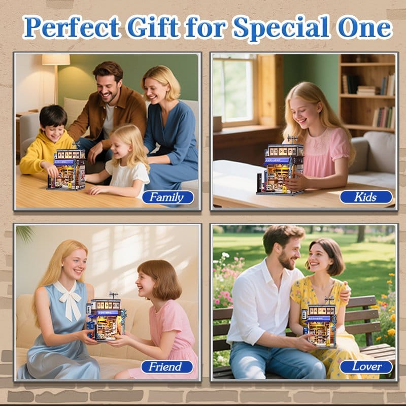 Miniature House Model Kit Beika-cho Convenience Store 22 x 15 cm