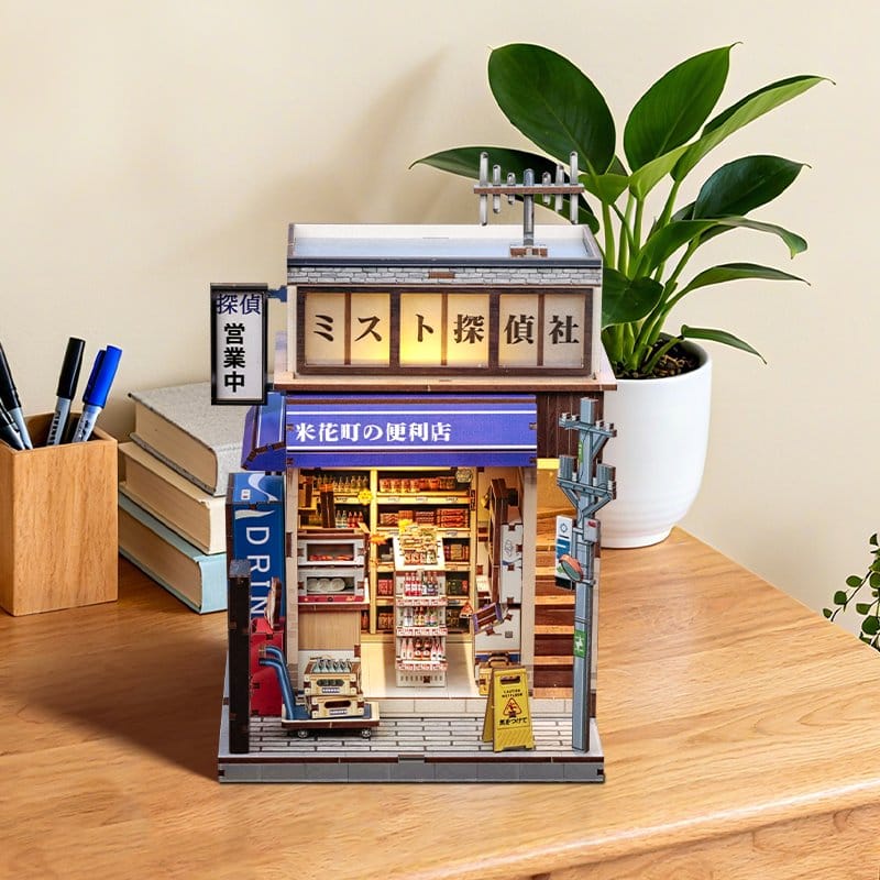 Miniature House Model Kit Beika-cho Convenience Store 22 x 15 cm